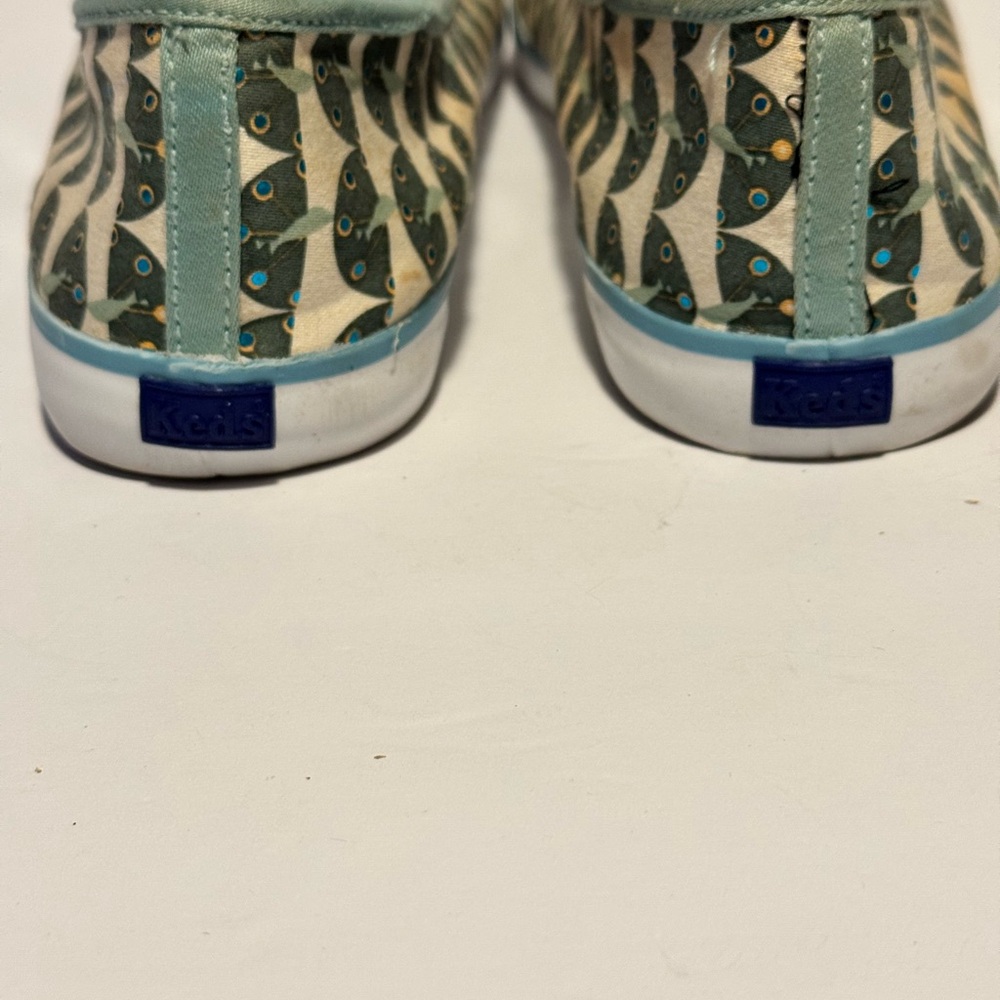 Keds ELEANOR Women's 9.5 Low Flat Slip-On Blue/Brown Peacock Shoes - Picture 3 of 11